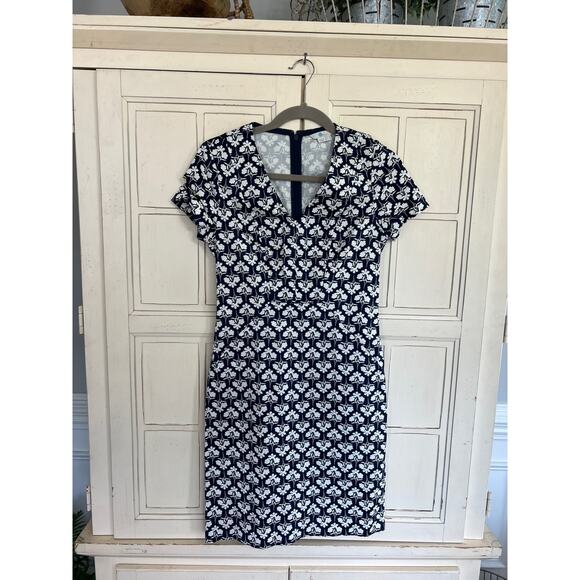 Boden size 2 navy blue and white dress with pockets - Picture 1 of 4